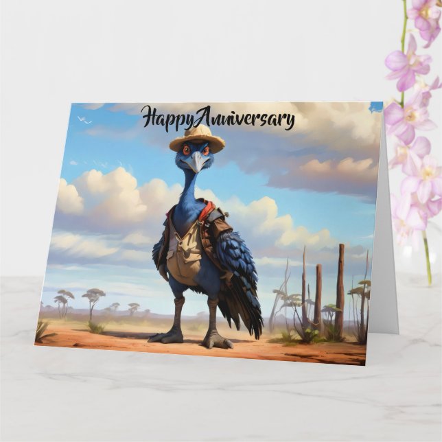 Australian Cassoway in nature Card (Orchid)