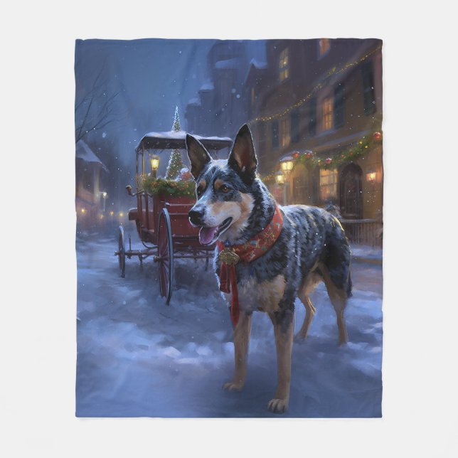 Australian Cattle Christmas Festive Season  Fleece Blanket (Front)