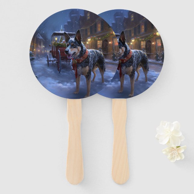 Australian Cattle Christmas Festive Season  Hand Fan (Front and Back)