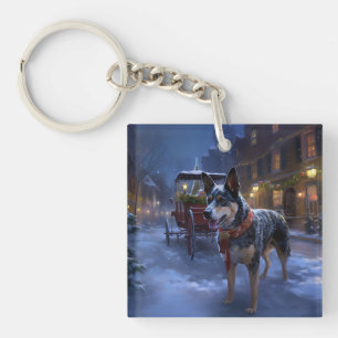 Australian Cattle Christmas Festive Season Key Ring