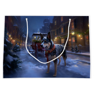 Australian Cattle Christmas Festive Season  Large Gift Bag