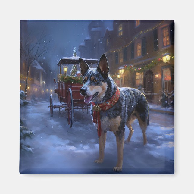 Australian Cattle Christmas Festive Season  Magnet (Front)