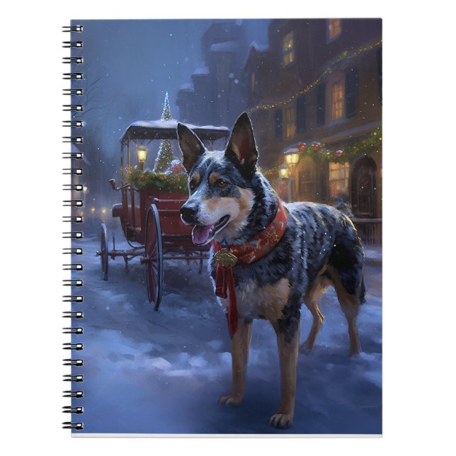 Australian Cattle Christmas Festive Season  Notebook (Front)