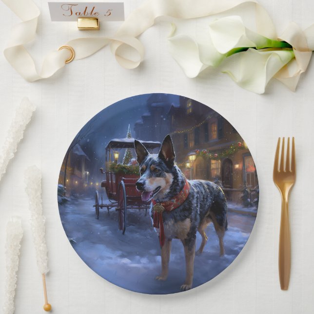 Australian Cattle Christmas Festive Season  Paper Plate (Wedding)