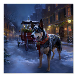 Australian Cattle Christmas Festive Season Poster