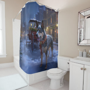 Australian Cattle Christmas Festive Season  Shower Curtain