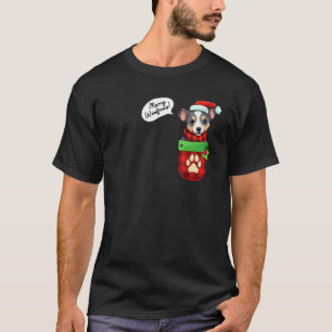 Australian Cattle Christmas Merry Woofmas In Pocke T-Shirt