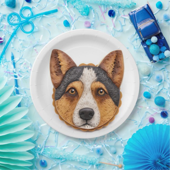 Australian Cattle Dog 3D Inspired Paper Plate (Party)