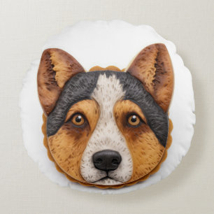 Australian Cattle Dog 3D Inspired Round Cushion