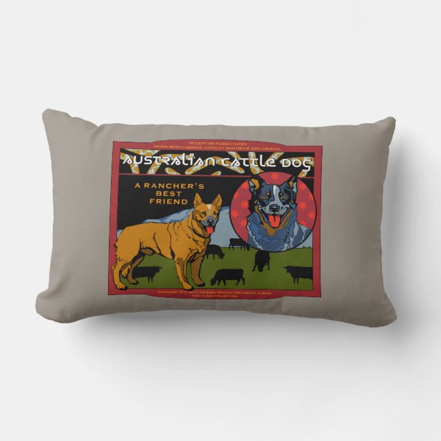 Australian Cattle Dog - A Rancher's Best Friend Lumbar Cushion (Front)