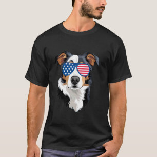 Australian Cattle Dog American Flag Patriotic 4th T-Shirt