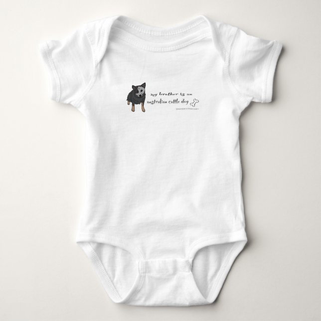 australian cattle dog baby bodysuit (Front)