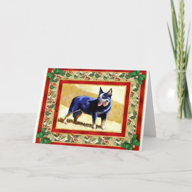 Australian Cattle Dog Blank Christmas Card (Front)