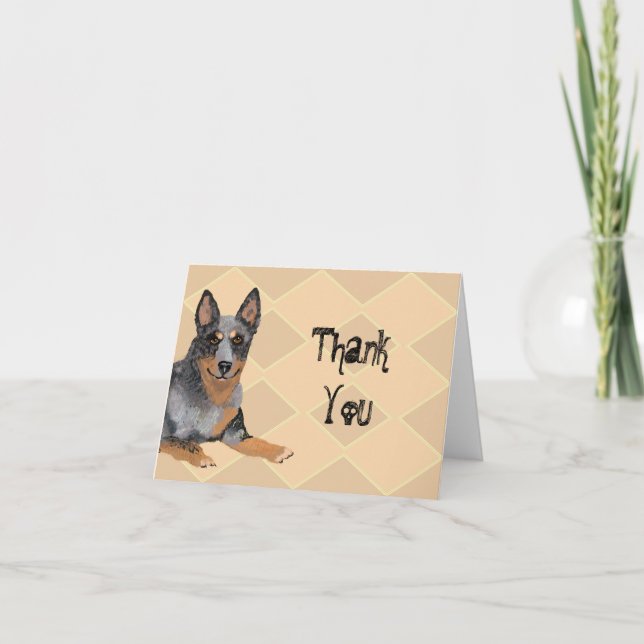 Australian Cattle Dog Blank Thank You Notecard (Front)