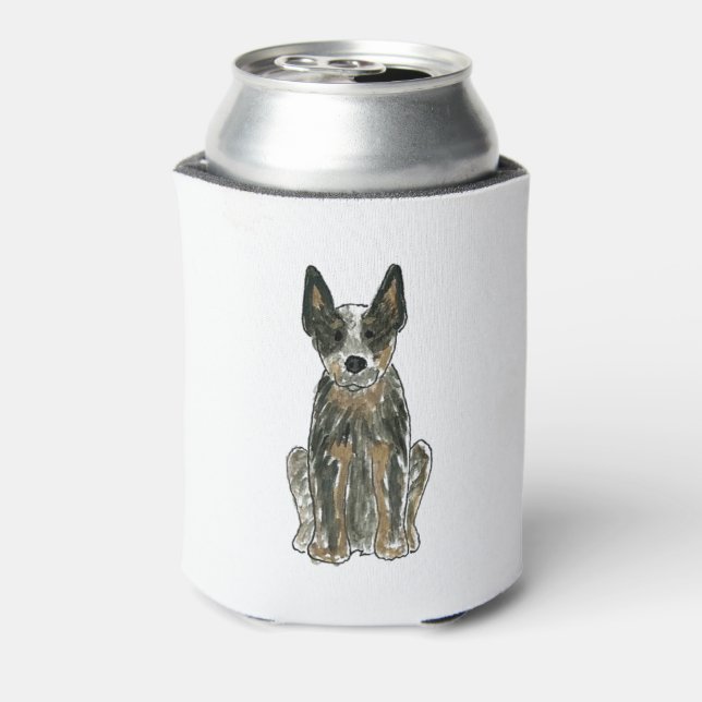 Australian Cattle Dog Blue Heeler ACD Art Can Cooler (Can Back)