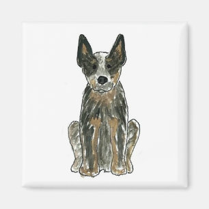 Australian Cattle Dog Blue Heeler Art Magnet