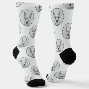 Australian Cattle Dog Blue Heeler Original Dog Art Socks