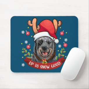 Australian Cattle Dog Blue Heeler Reindeer Christm Mouse Mat