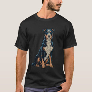 Australian Cattle Dog Blue Red Heeler Sitting Pet T-Shirt