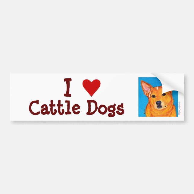 Australian Cattle Dog Bumper Sticker (Front)