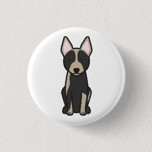 Australian Cattle Dog Cartoon 3 Cm Round Badge