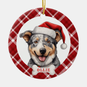 Australian Cattle Dog Ceramic Circle Ornament