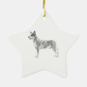 Australian Cattle Dog Ceramic Tree Decoration
