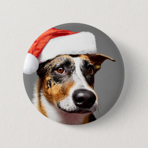 Australian Cattle Dog Christmas 6 Cm Round Badge