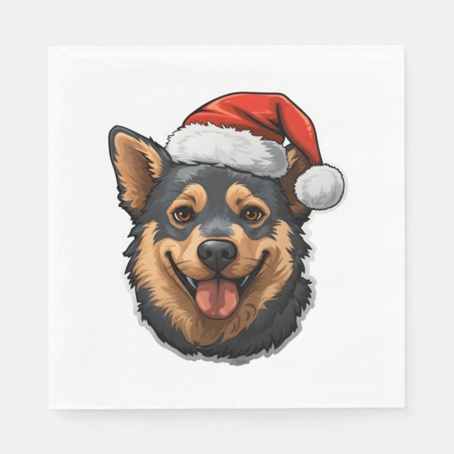 Australian Cattle Dog Christmas Design   Napkin (Front)