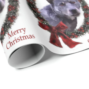 Australian Cattle Dog Christmas Holiday Wrapping Paper