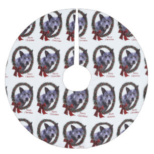 Australian Cattle Dog Christmas Merry Brushed Polyester Tree Skirt
