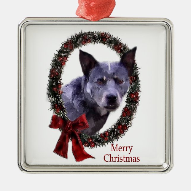 Australian Cattle Dog Christmas Metal Tree Decoration (Front)