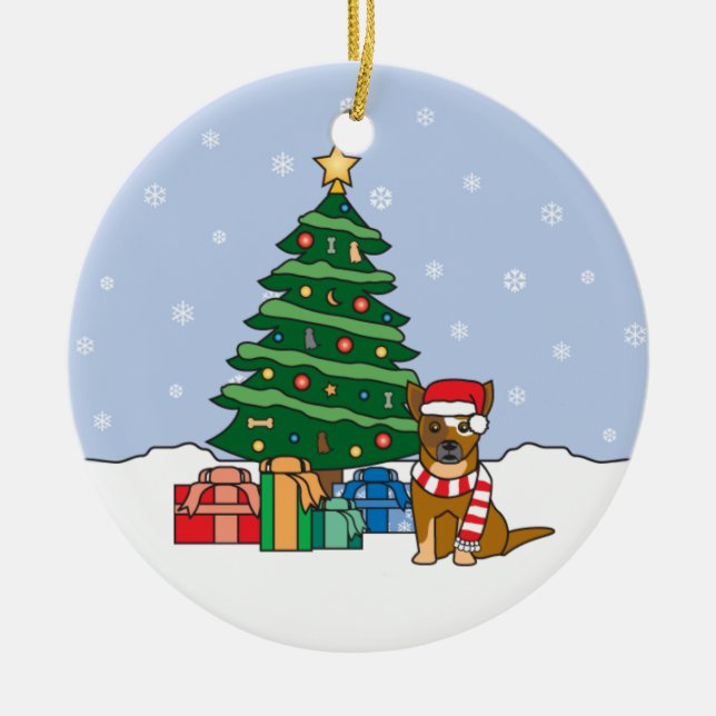 Australian Cattle Dog Christmas Ornament (Front)