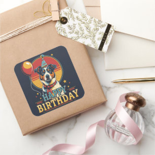 Australian Cattle Dog Colourful  Square Sticker