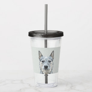 Australian Cattle Dog - Cute Original Dog Art Acrylic Tumbler