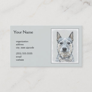 Australian Cattle Dog - Cute Original Dog Art Business Card