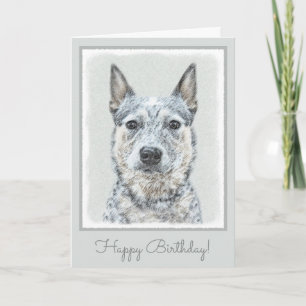 Australian Cattle Dog - Cute Original Dog Art Card