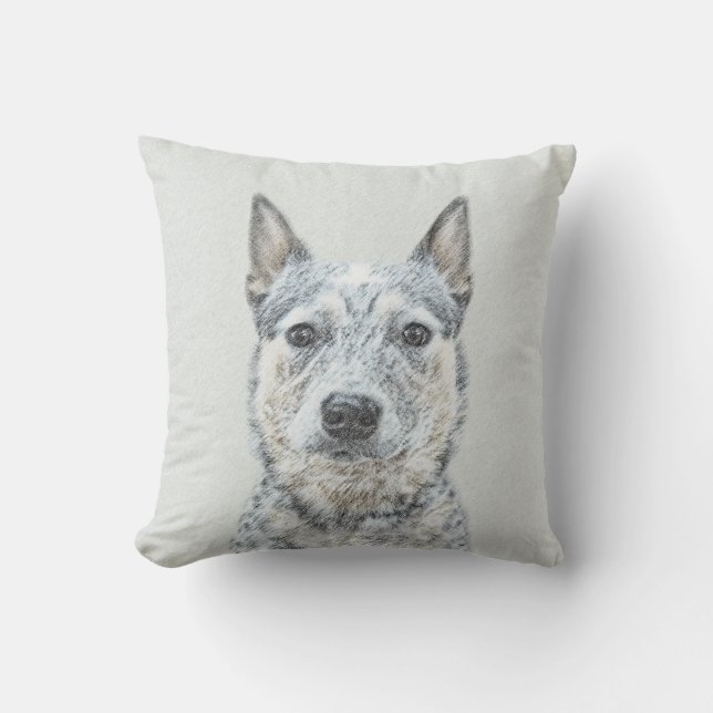 Australian Cattle Dog - Cute Original Dog Art Cushion (Front)