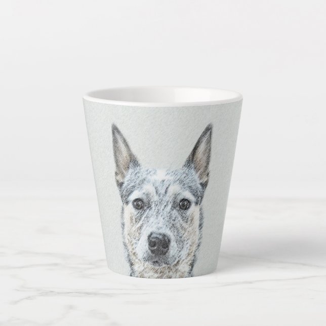 Australian Cattle Dog - Cute Original Dog Art Latte Mug (Front)