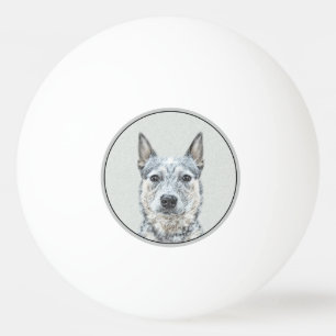 Australian Cattle Dog - Cute Original Dog Art Ping Pong Ball