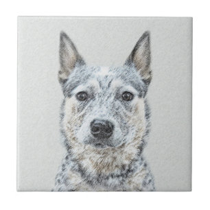 Australian Cattle Dog - Cute Original Dog Art Tile