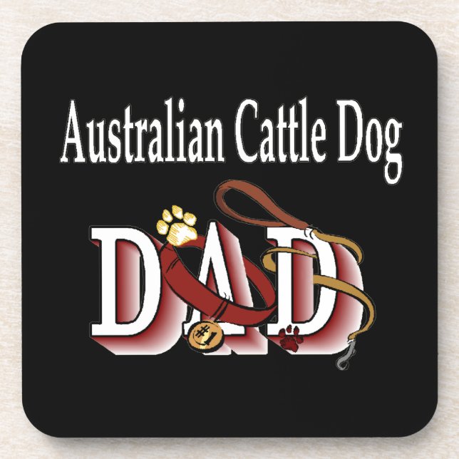 Australian Cattle Dog Dad Coaster (Front)