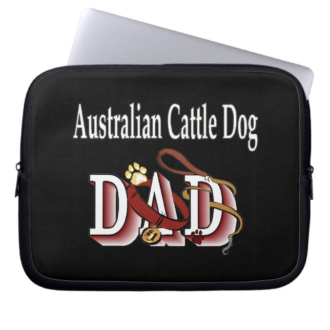 Australian Cattle Dog Dad Laptop Sleeve (Front)