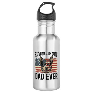 Australian Cattle Dog Dad Patriotic Vintage Shirt 532 Ml Water Bottle