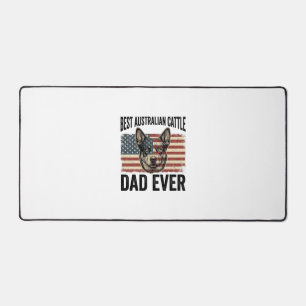 Australian Cattle Dog Dad Patriotic Vintage Shirt Desk Mat
