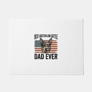 Australian Cattle Dog Dad Patriotic Vintage Shirt Doormat