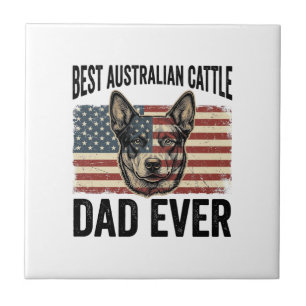 Australian Cattle Dog Dad Patriotic Vintage Shirt Tile