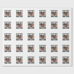 Australian Cattle Dog Dad Patriotic Vintage Shirt Wrapping Paper