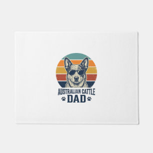Australian Cattle Dog Dad Vintage Sunset Shirt_1 Doormat