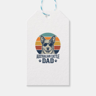 Australian Cattle Dog Dad Vintage Sunset Shirt_1 Gift Tags